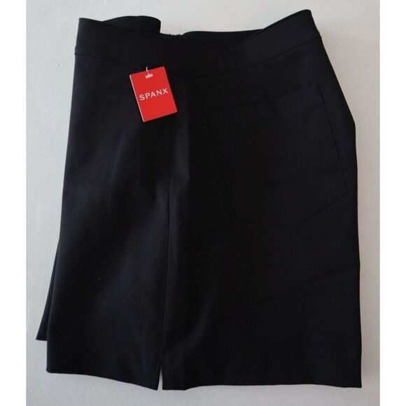 SPANX 20370R Women's Sz L Classic Black Polished 6" On-The-Go Stretch Shorts - Picture 6 of 8